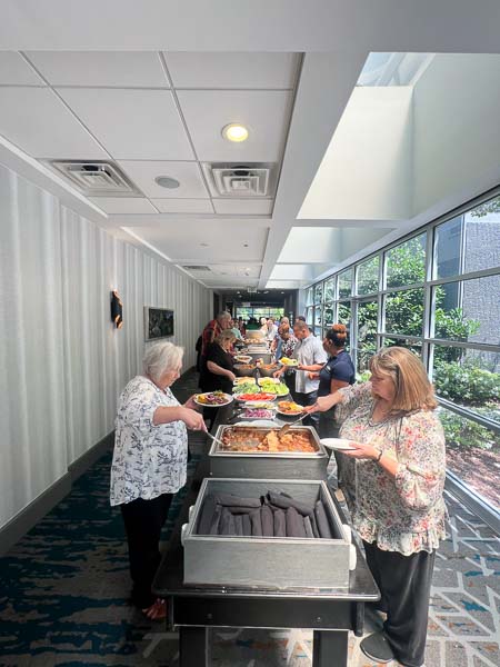 Insurance eating lunch at the Birmingham Roadshow